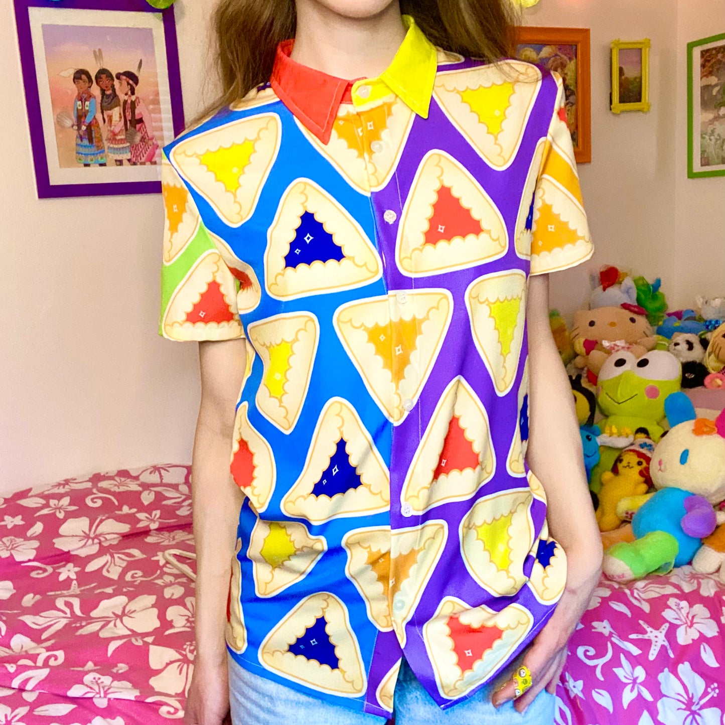 Rainbow Hamantaschen Button-up Shirt
